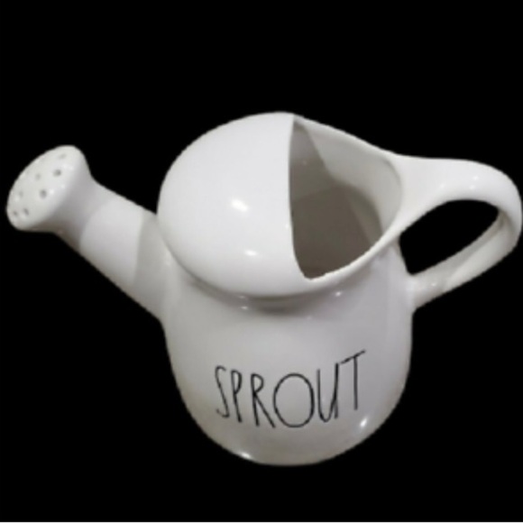 Rae Dunn Ceramic Sprout Watering Can By Magenta Can Pottery Large Letters Decor - Picture 5 of 5